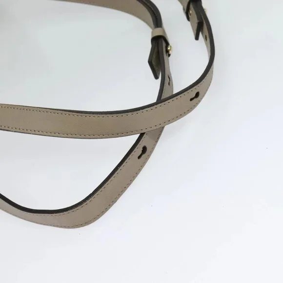 Chloe Fay Shoulder Bag Suede Leather Gray Gold Auth